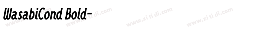 WasabiCond Bold字体转换